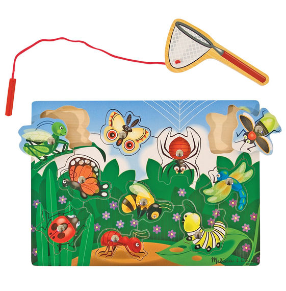 Melissa & Doug Magnetic Wooden Bug-Catching Puzzle Game
