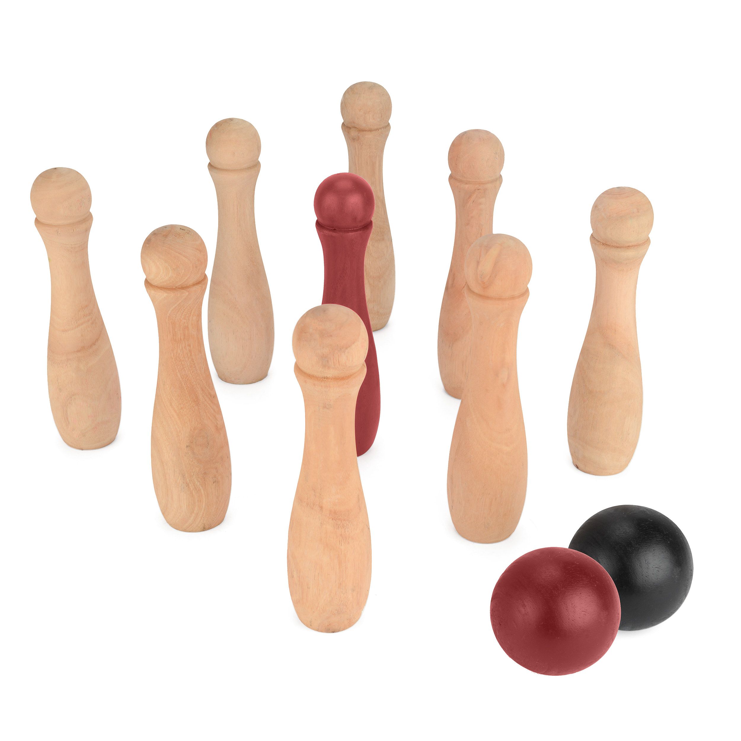 Garden Games Skittles - Classic Wooden Set for Kids