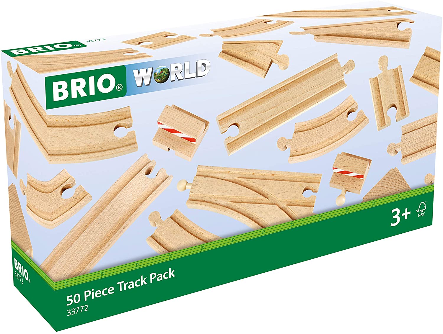 BRIO World Railway Track - 50pc set