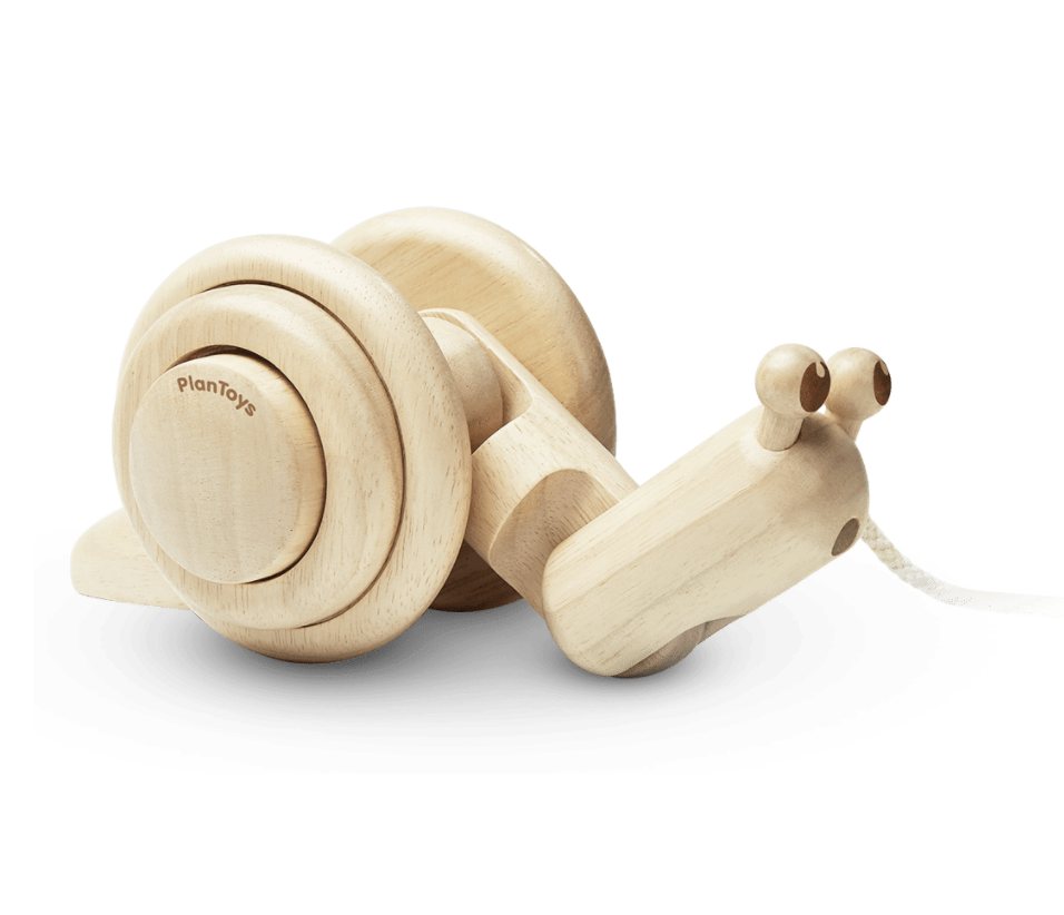 Plan Toys Natural Pull-Along Snail