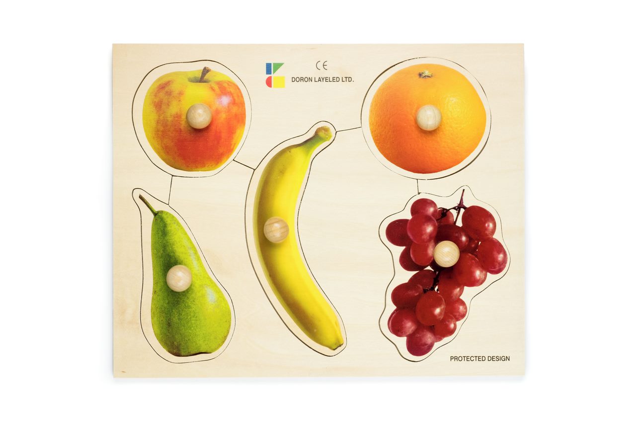 Doron Layeled Fruit Large Peg Puzzle