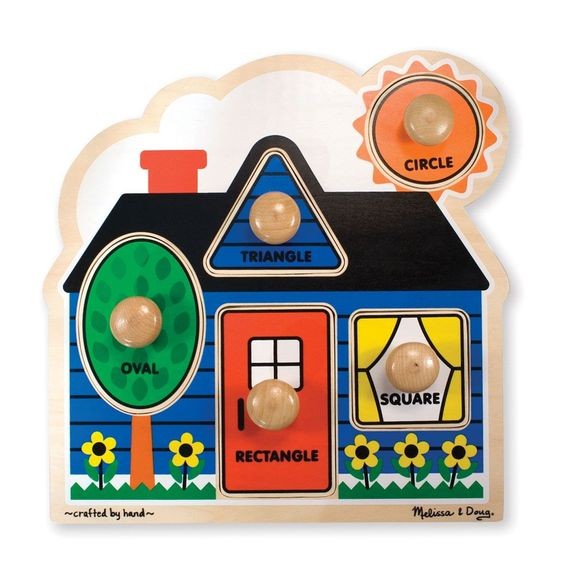 Melissa & Doug First Shapes Large Peg Puzzle
