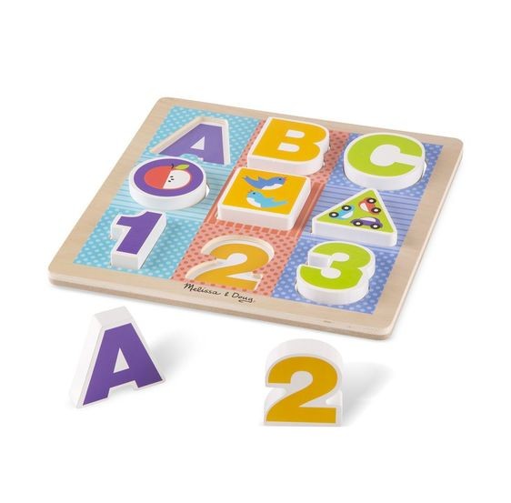 Melissa & Doug Chunky Puzzle ABC 123