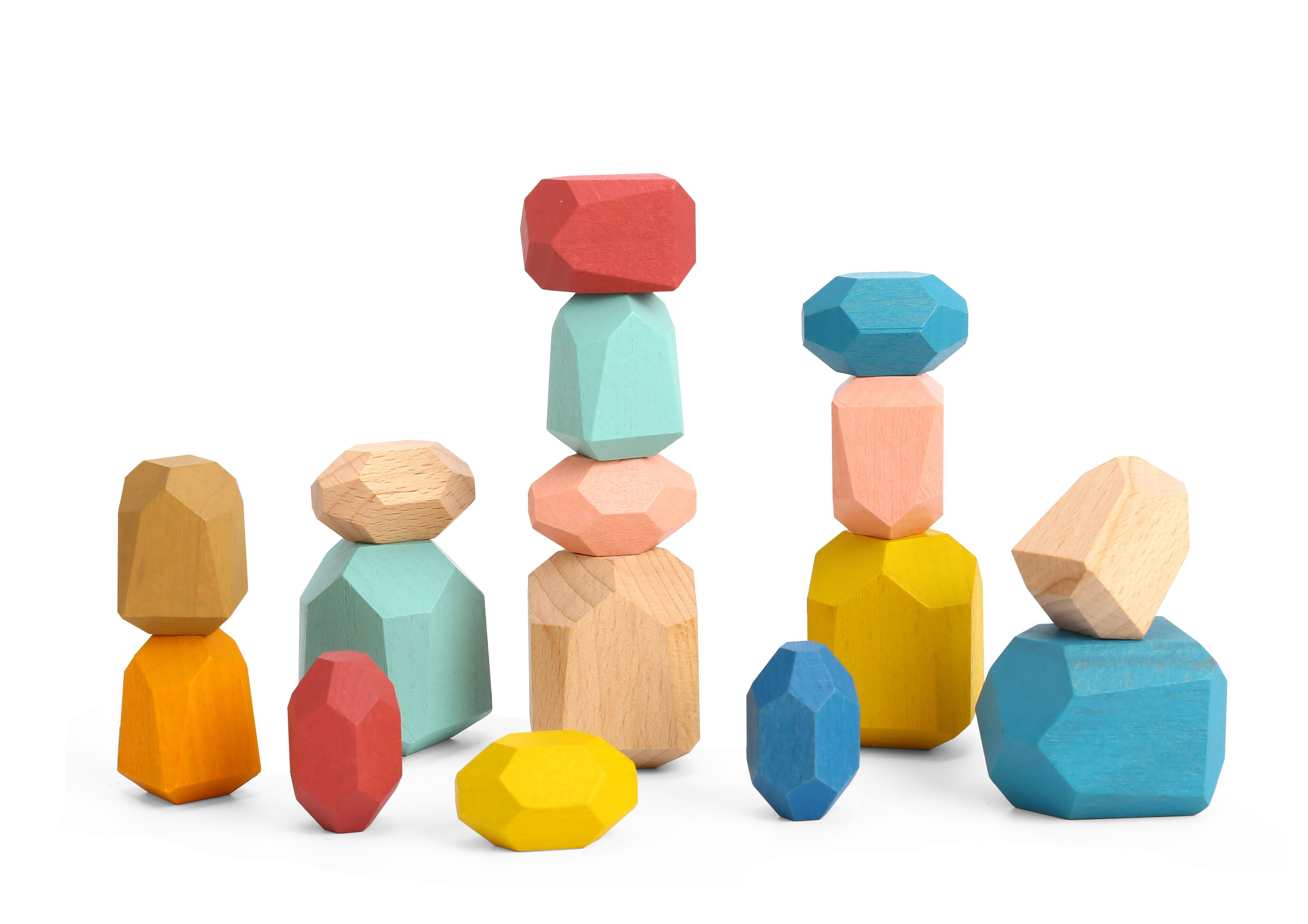Tooky Toy Wooden Stacking Stones