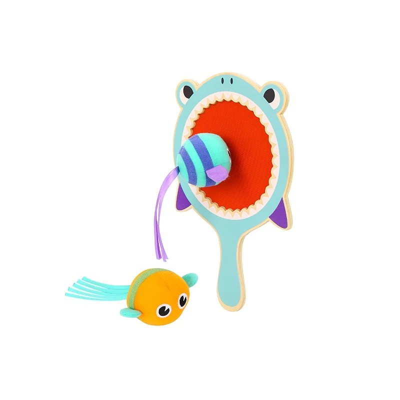 Tooky Toy Wooden Shark Catch Ball