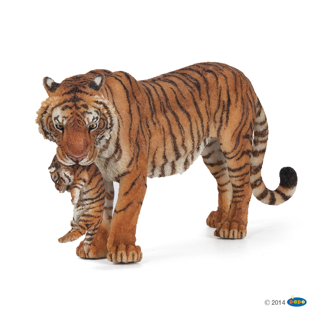 Papo Tigress With Cub Figure