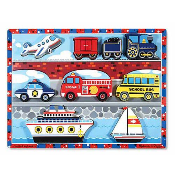 Melissa & Doug Vehicles Chunky Puzzle