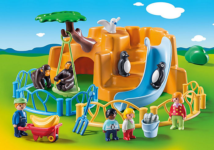 Playmobil 1 2 3 Zoo with Penguin Enclosure