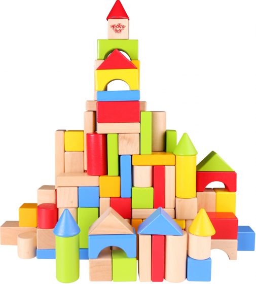 Tooky Toy Wooden Blocks 100 Pcs