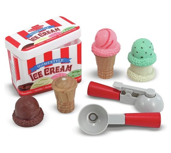 Melissa & Doug Scoop and Stack Ice Cream Cone Magnetic Pretend Play Set